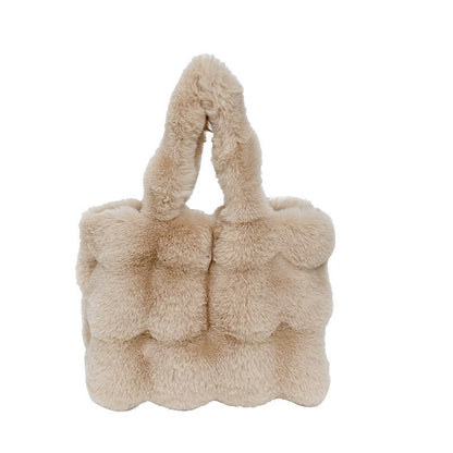 Winter plush warm handbag - zoraflux