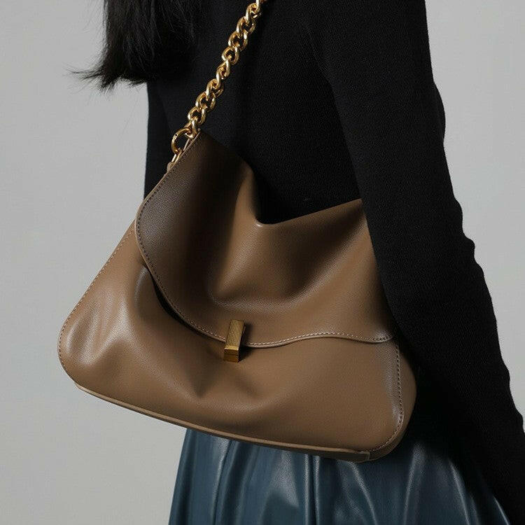 Women's Genuine Leather Tote Crossbody Bag - zoraflux