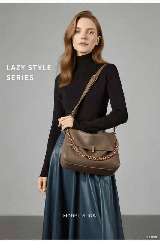 Women's Genuine Leather Tote Crossbody Bag - zoraflux