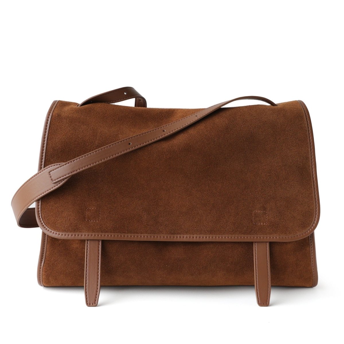 Women's Large Capacity Suede Cowhide Messenger Bag - zoraflux