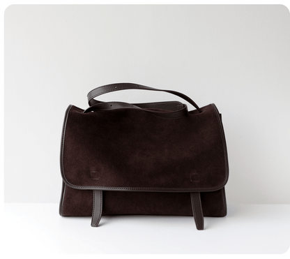 Women's Large Capacity Suede Cowhide Messenger Bag - zoraflux