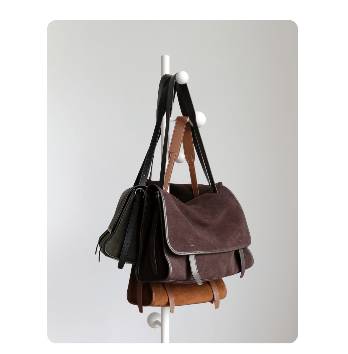 Women's Large Capacity Suede Cowhide Messenger Bag - zoraflux