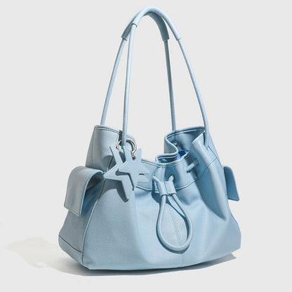 Zoraflux Soft Star Charm Drawstring Tote Bag 2 Sizes - zoraflux