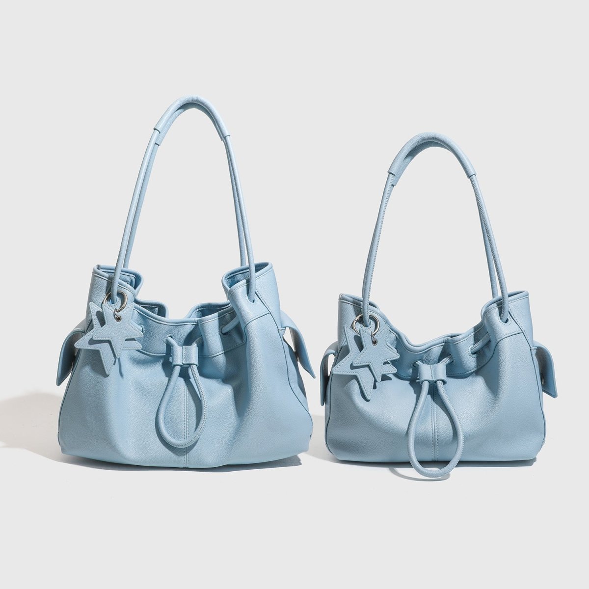 Zoraflux Soft Star Charm Drawstring Tote Bag 2 Sizes - zoraflux