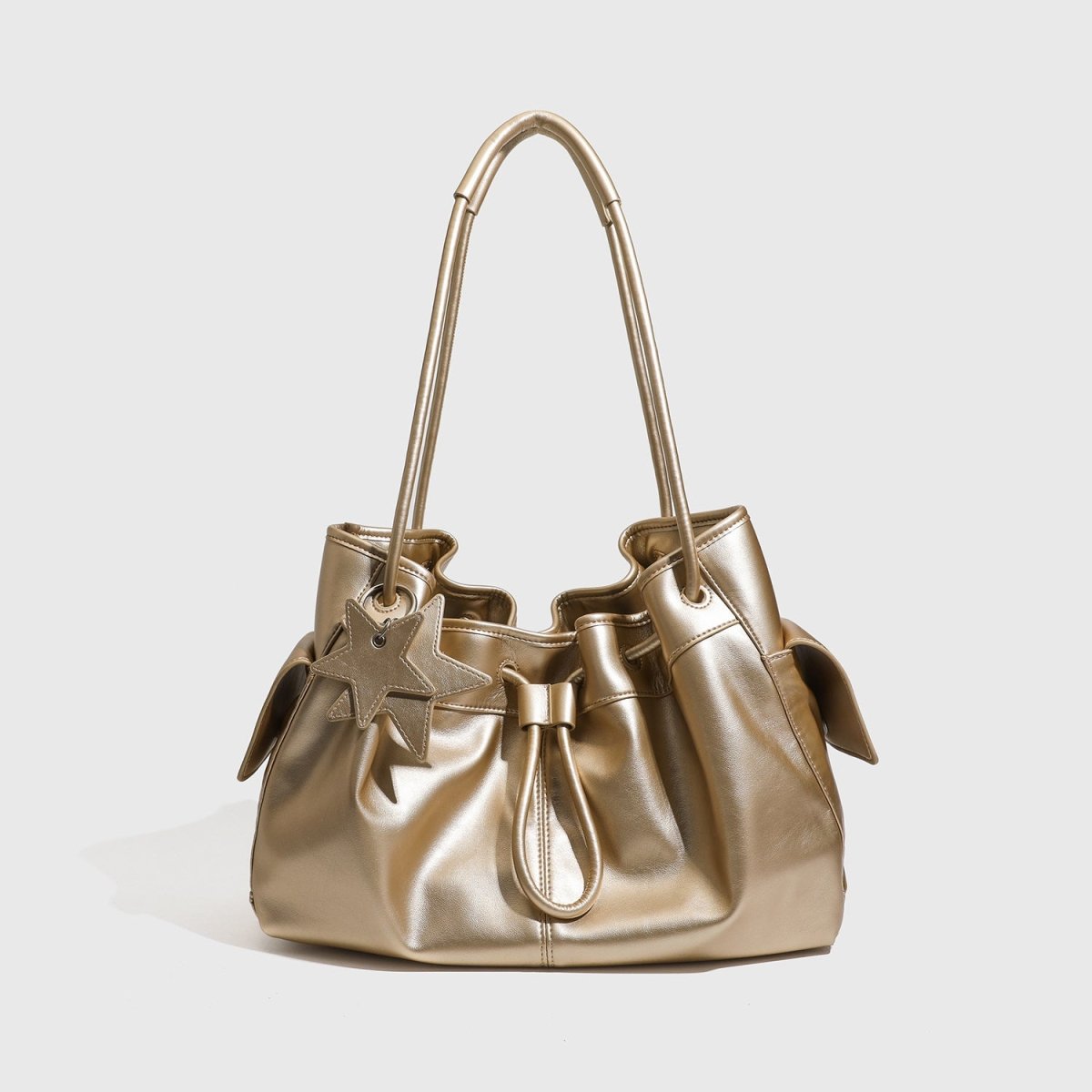 Zoraflux Soft Star Charm Drawstring Tote Bag 2 Sizes - zoraflux
